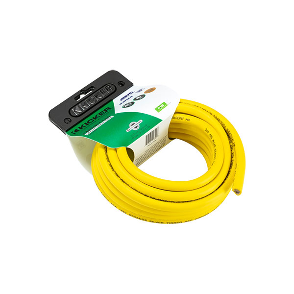 Kicker KMWPY820 Marine 8AWG Power Wire, 20Ft, Yellow