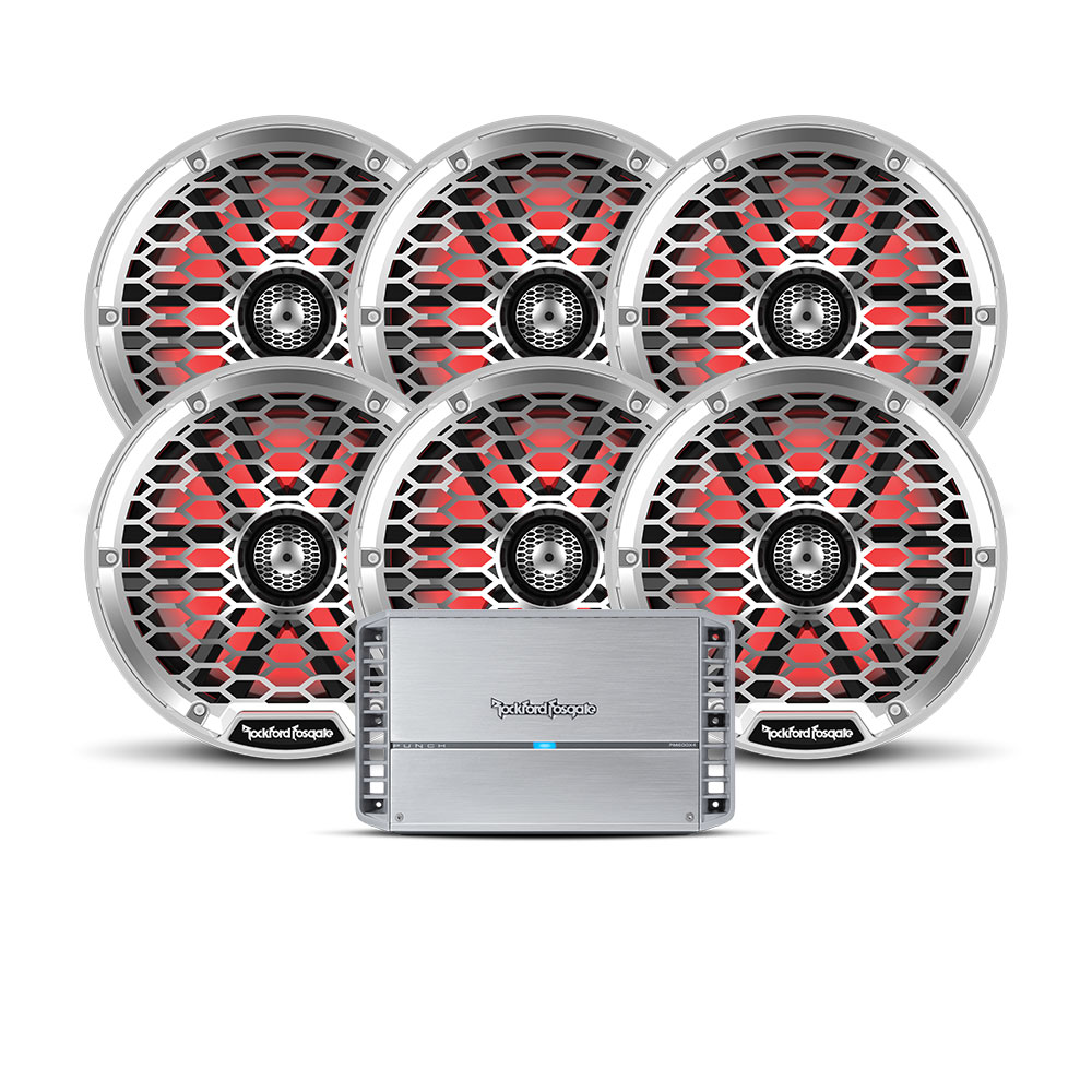 Rockford Fosgate M2-8 8" 6 Speaker Stereo Package