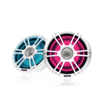 Fusion Signature Series 3i 6.5" Marine Speakers with White Sport Grille w/ CRGBW LEDs Pair