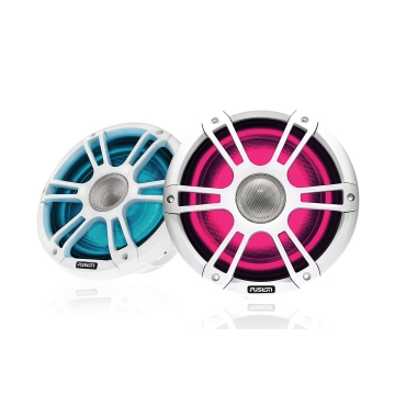 Fusion Signature Series 3i 7.7" Marine Speakers with White Sports Grille w/ CRGBW LEDs Pair
