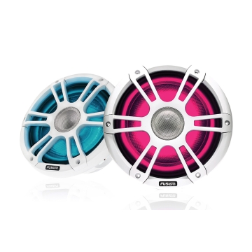 Fusion Signature Series 3i 8.8" Marine Speakers with White Sports Grille w/ CRGBW LEDs Pair