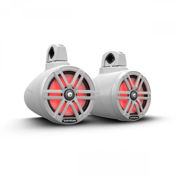 Rockford Fosgate 8" M2 Tower Speakers with RGB LEDs- White Pair