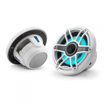 JL Audio M6 6.5" Marine Speakers - White Sport Grilles with RGB LEDs
