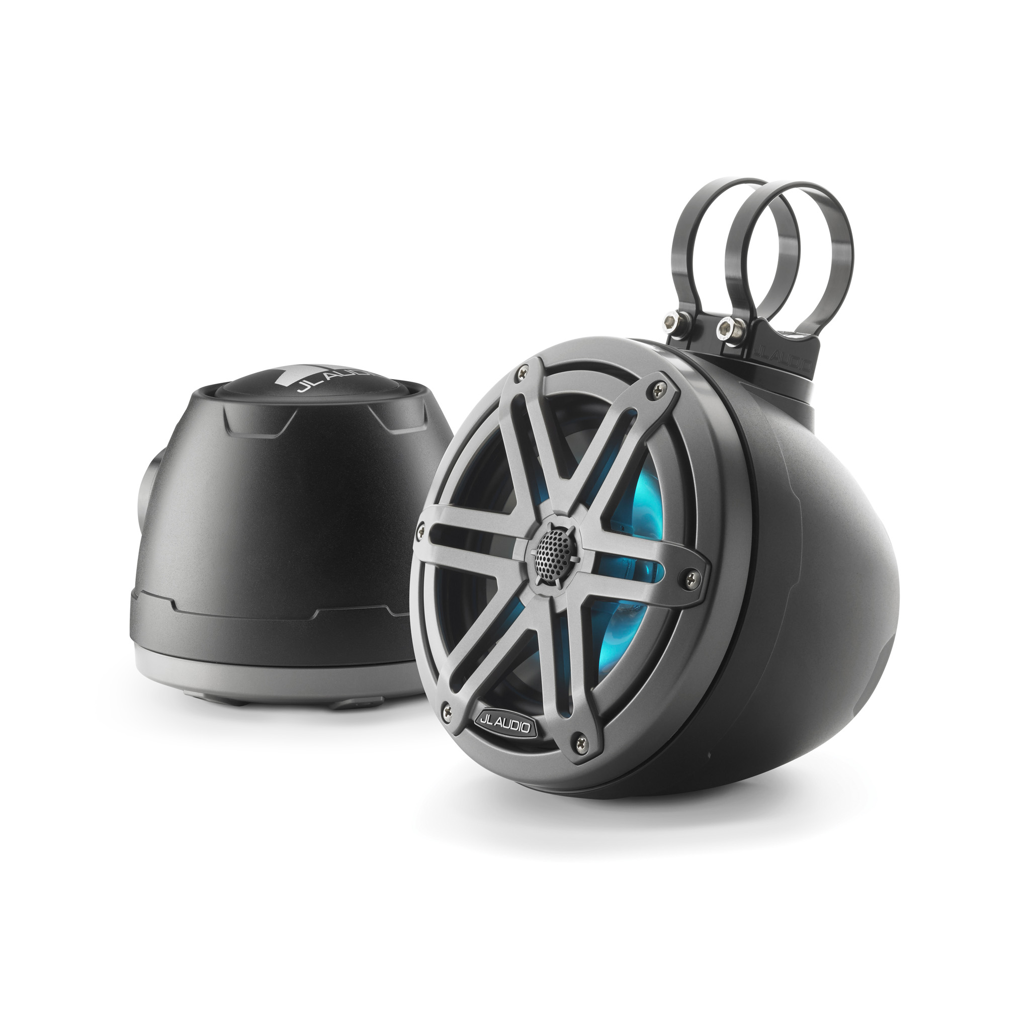 JL Audio M3 VeX Enclosed Speaker Pods Gunmetal Grilles w/ RGB LEDs