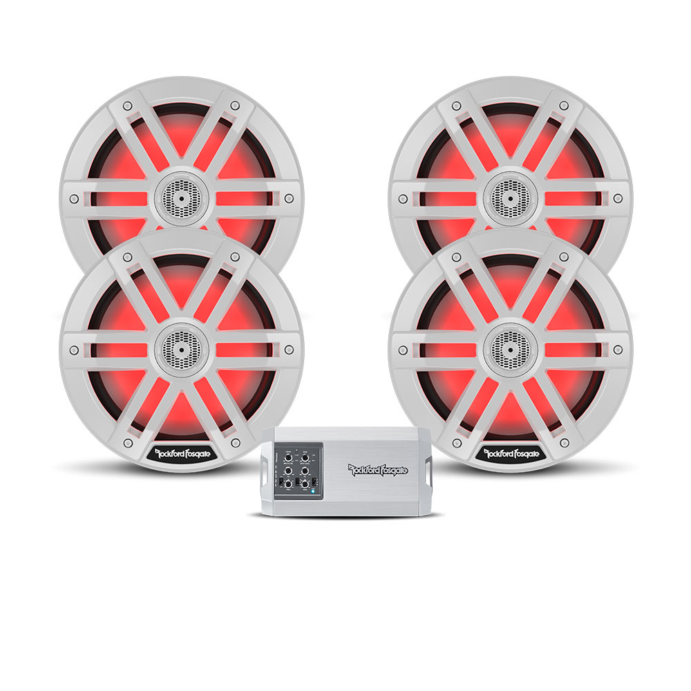 Rockford Fosgate M1-8 8" 4 Speaker Marine Stereo Package