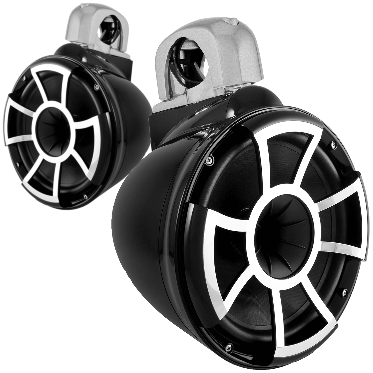 Wet Sounds REV 10 Fixed Clamp Black Pair